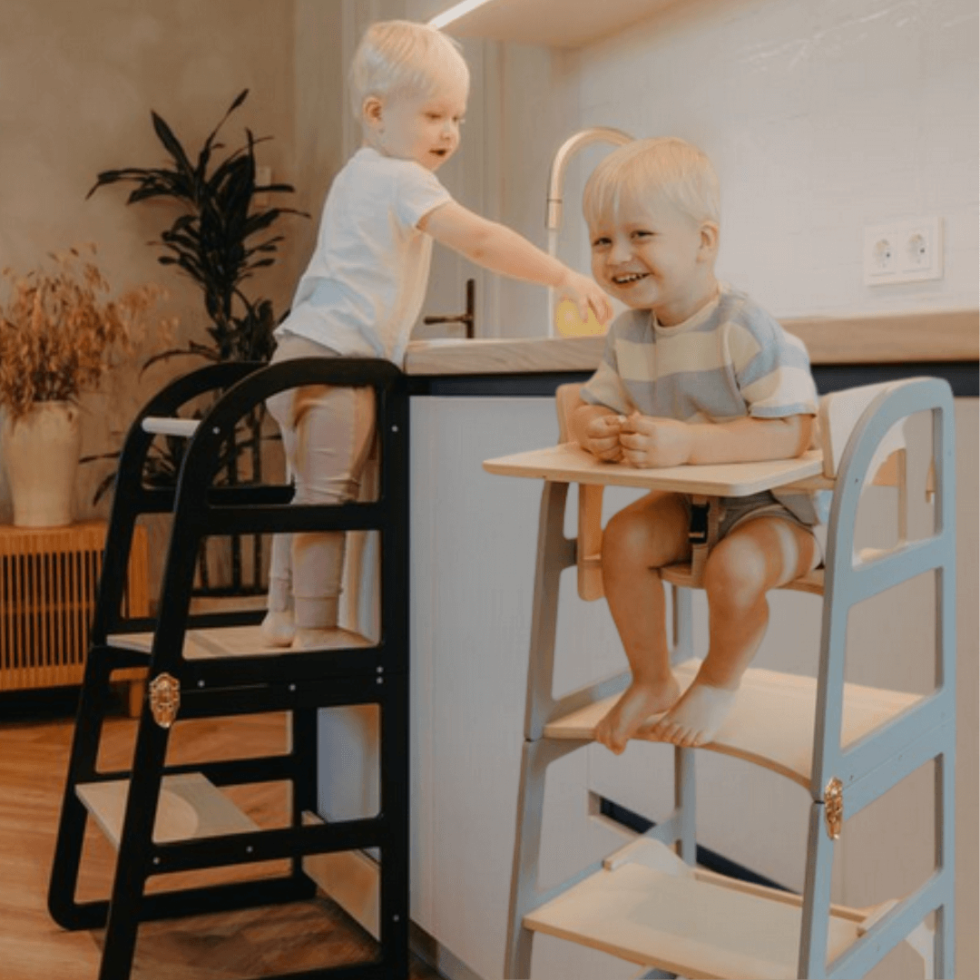 Eichenzwerg LiftMe - Der mitwachsende Stuhl für Küche, Spiel & Alltag.