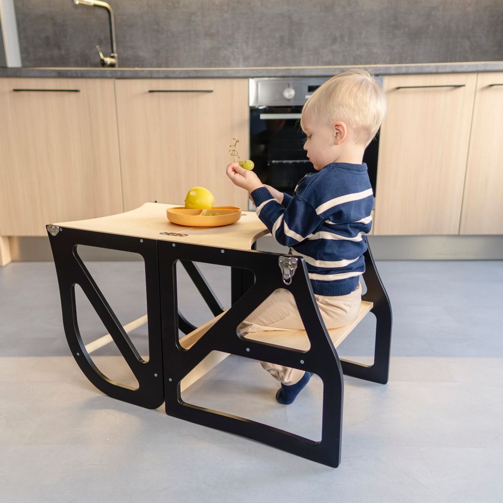 Eichenzwerg LiftMe - Der mitwachsende Stuhl für Küche, Spiel & Alltag.